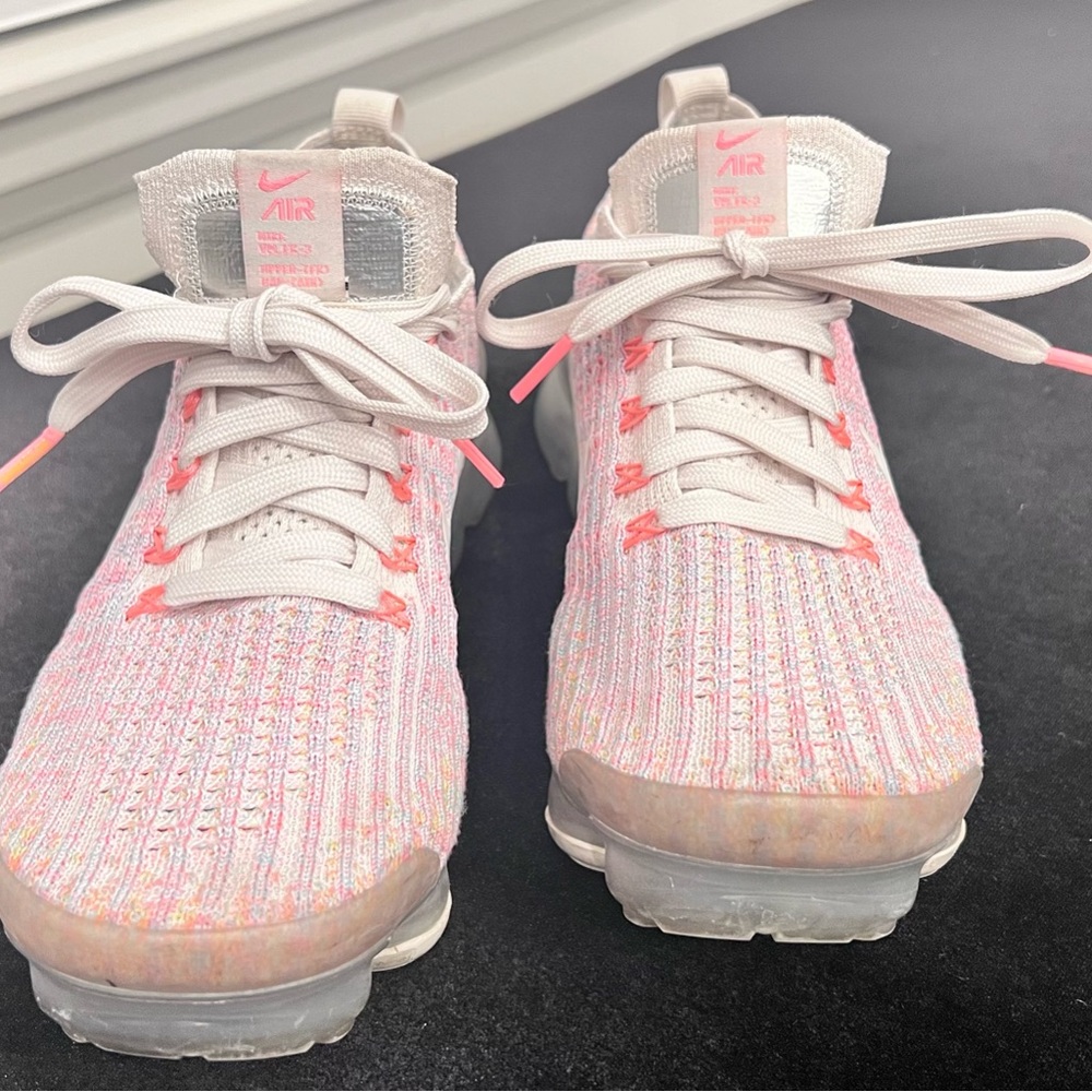 Nike Pink Athletic Shoes with High-Top Design and Thick Sole